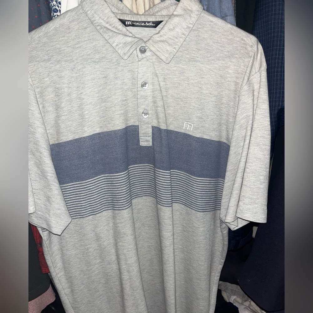 Travis Mathew Light Gray Polo